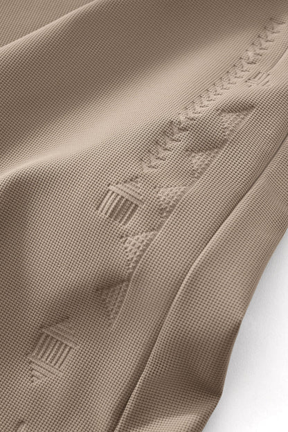 Ornate Trim Polo KHAKI