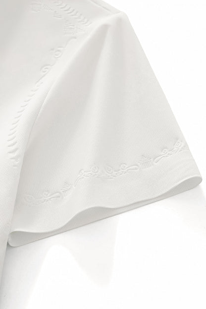 Ornate Trim Polo WHITE