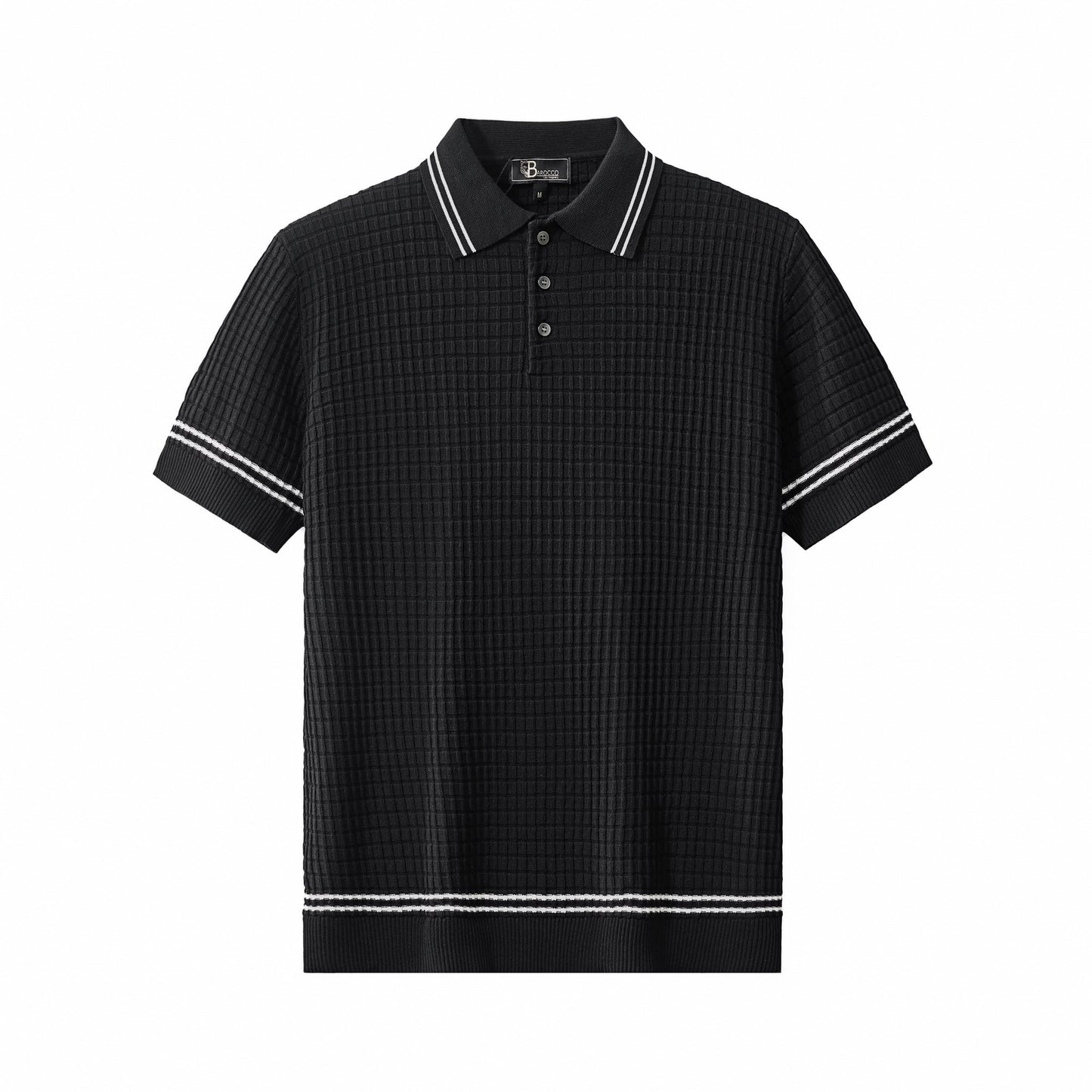 Refined Motion Knit Polo BLACK