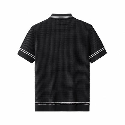 Refined Motion Knit Polo BLACK