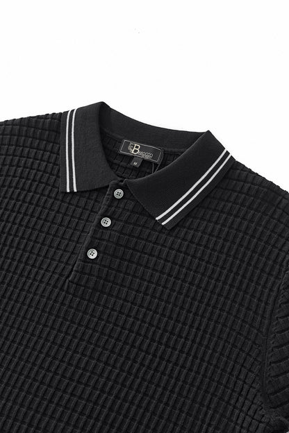 Refined Motion Knit Polo BLACK