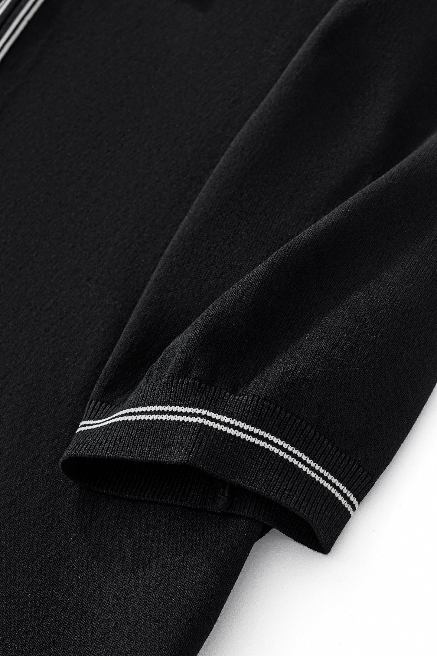 Urban Pulse Knit Zip Polo BLACK