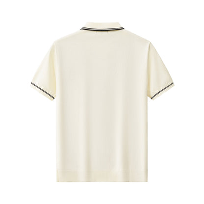 Urban Pulse Zip Knit Polo IVORY