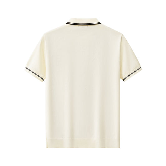 Urban Pulse Zip Knit Polo IVORY