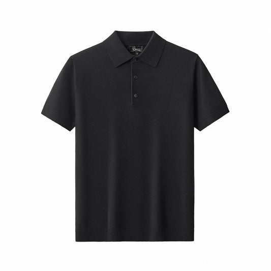 Refined Motion Knit Polo BLACK
