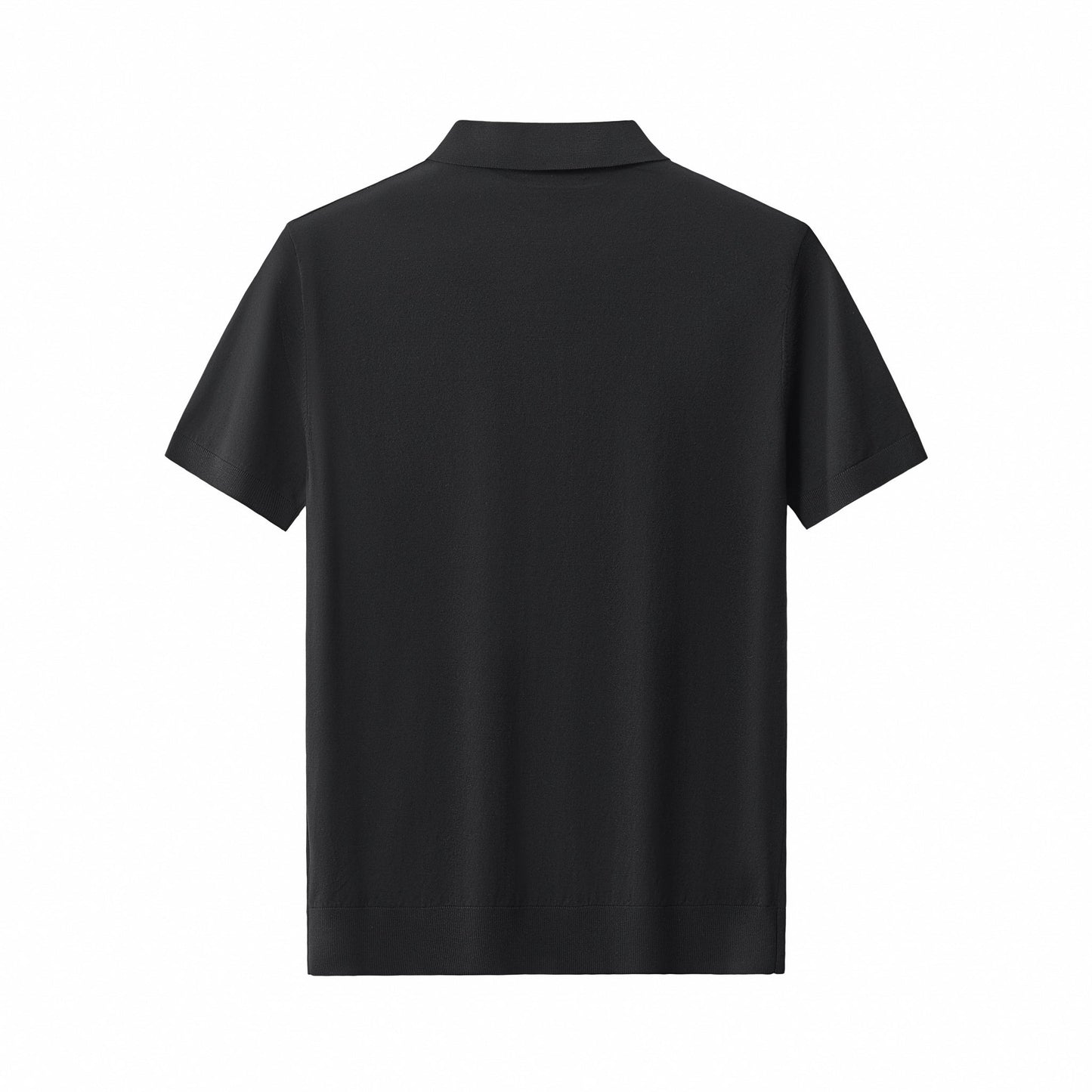 Everyday Luxe Knit Polo BLACK