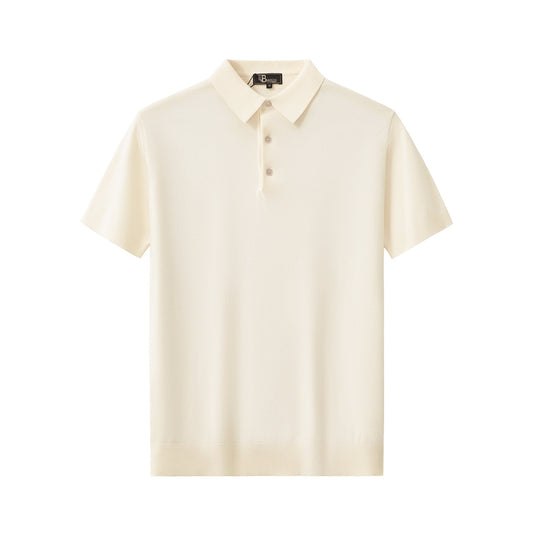 Everyday Luxe Knit Polo WHITE