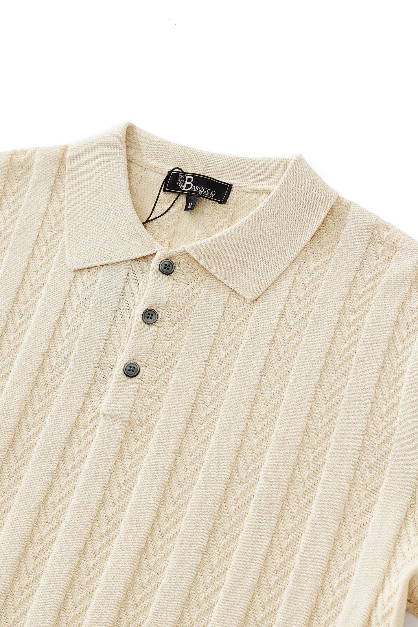 MetroLine Button Knit Polo KHAKI