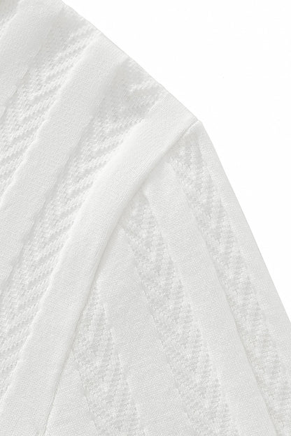 MetroLine Button Knit Polo WHITE