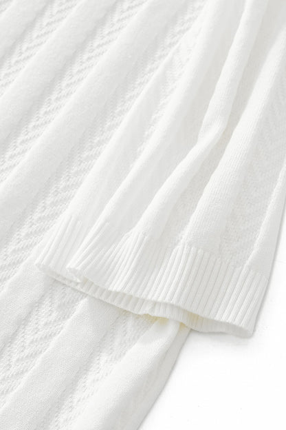 MetroLine Button Knit Polo WHITE