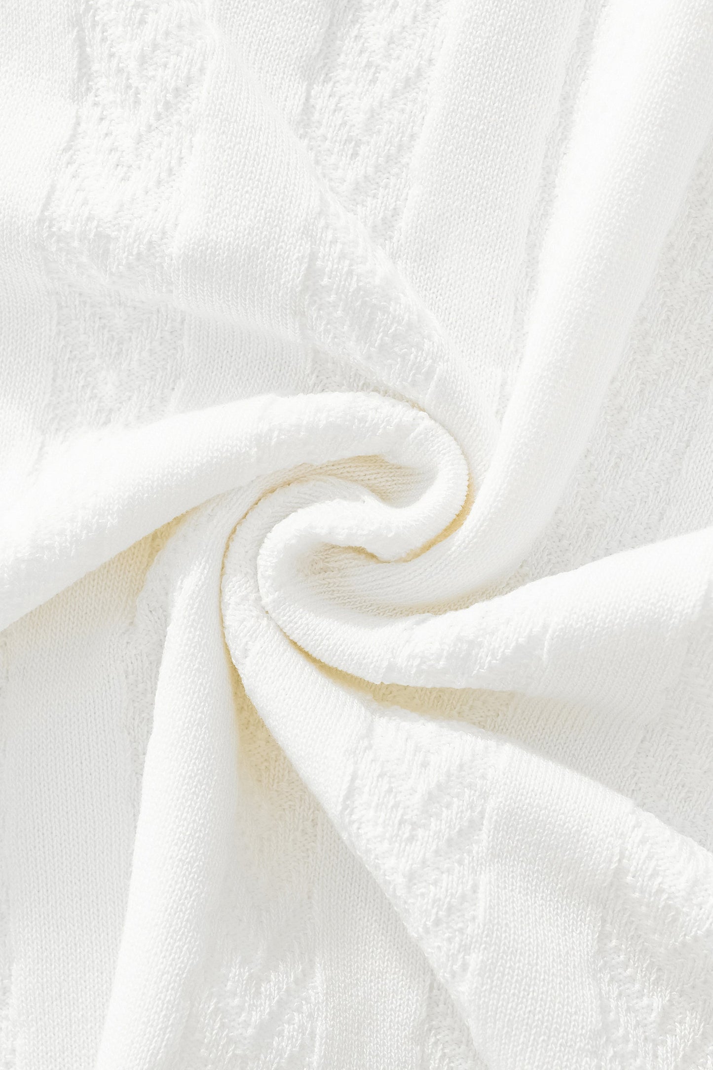 MetroLine Button Knit Polo WHITE
