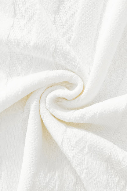 MetroLine Button Knit Polo WHITE