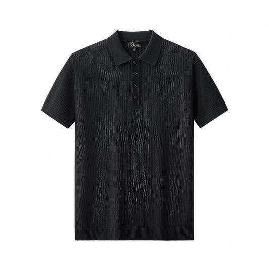 AirFlex Mesh Knit Polo BLACK