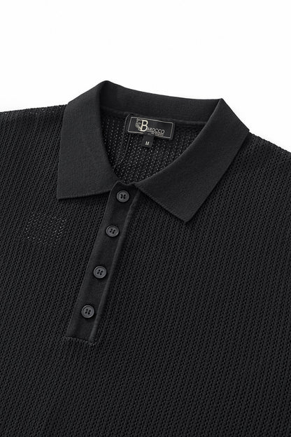 AirFlex Mesh Knit Polo BLACK