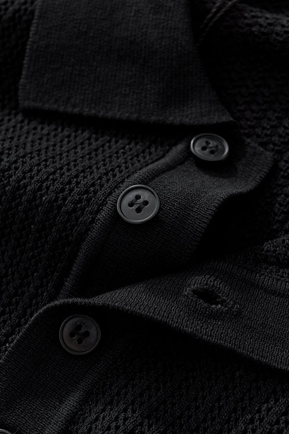 AirFlex Mesh Knit Polo BLACK
