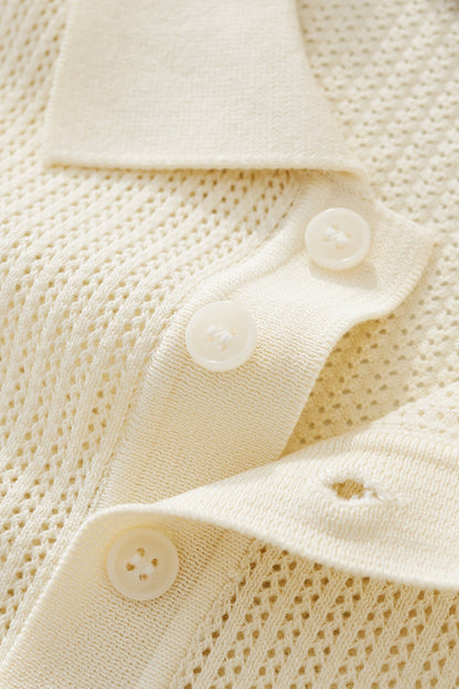 AirFlex Mesh Knit Polo IVORY