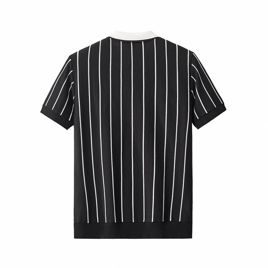 ModStripe Knit Shirt BLACK
