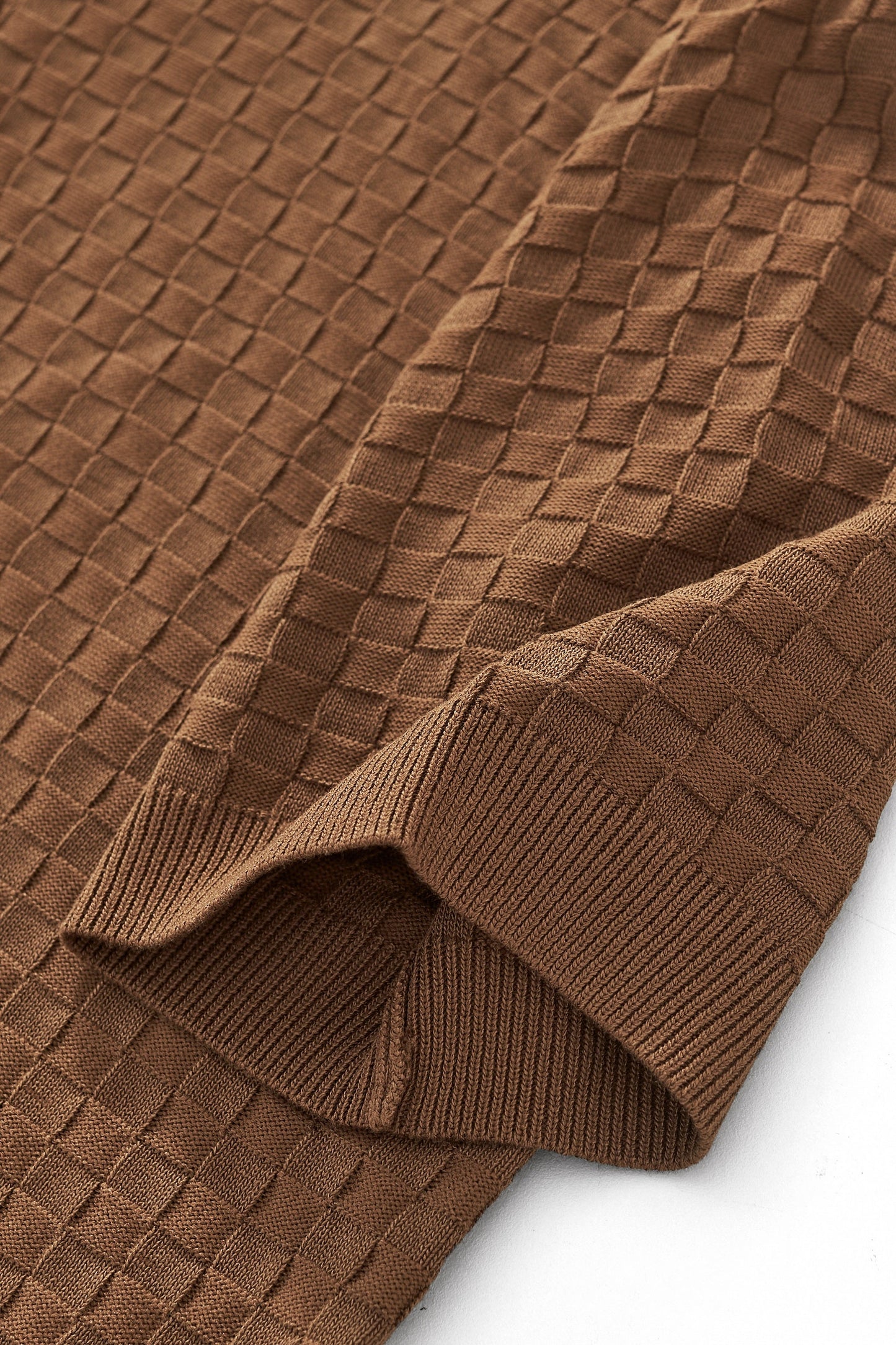 PrimeKnit Button Polo COFFEE