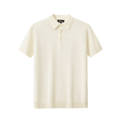 PrimeKnit Button Polo IVORY