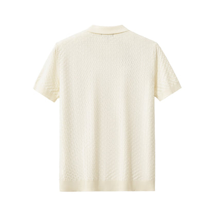 PrimeKnit Button Polo IVORY