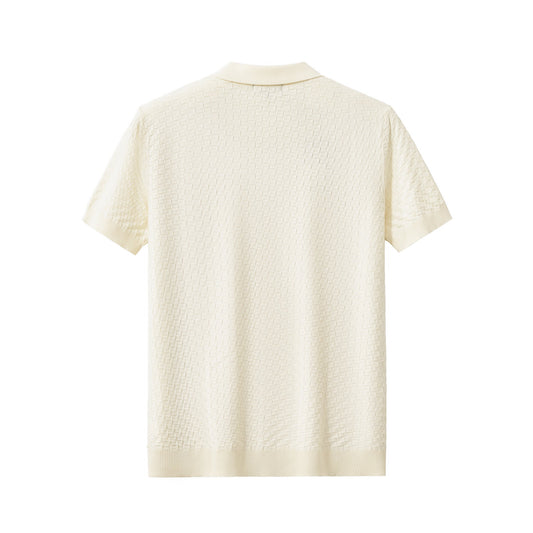 PrimeKnit Button Polo IVORY