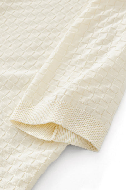 PrimeKnit Button Polo IVORY