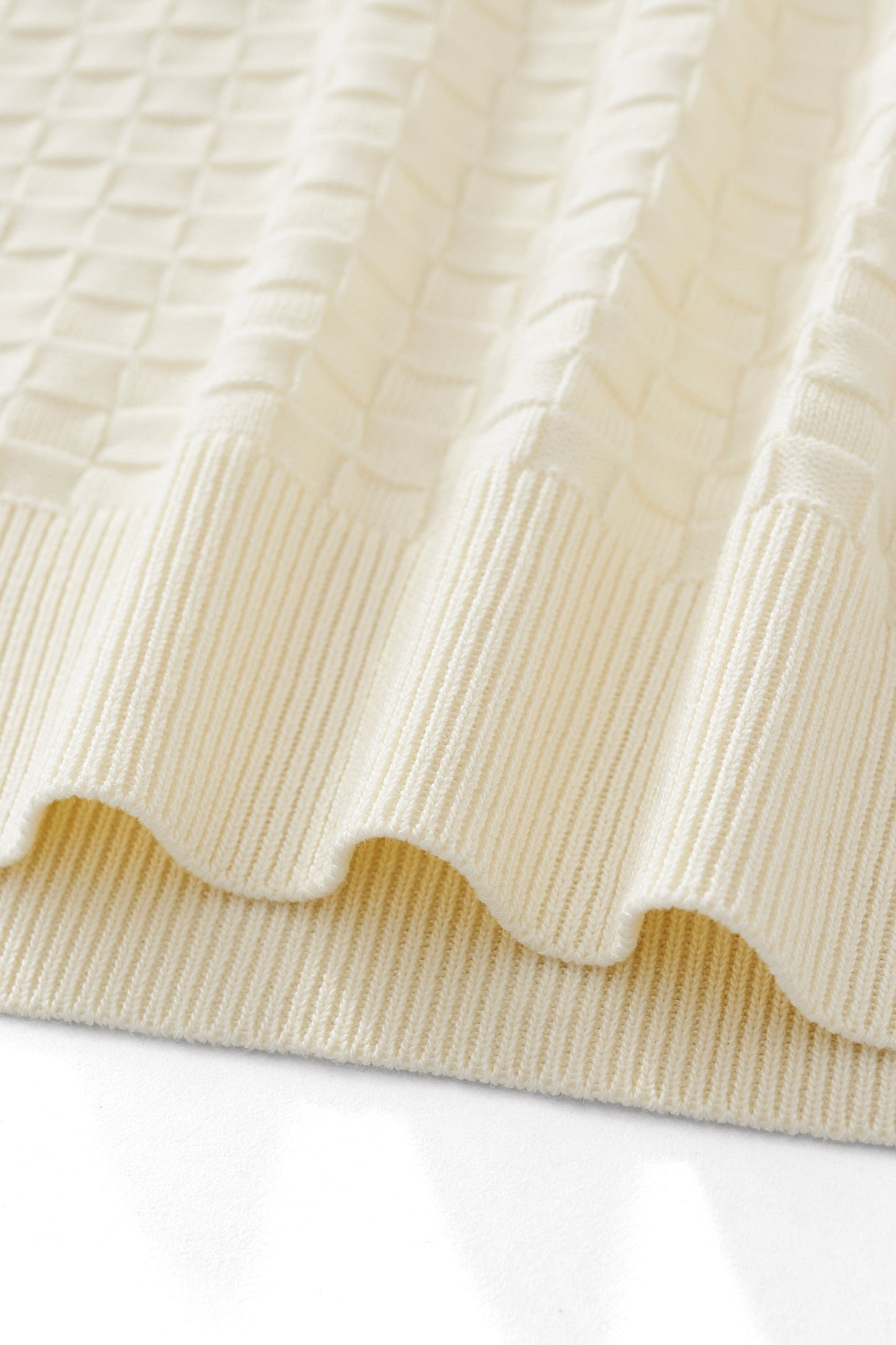 PrimeKnit Button Polo IVORY