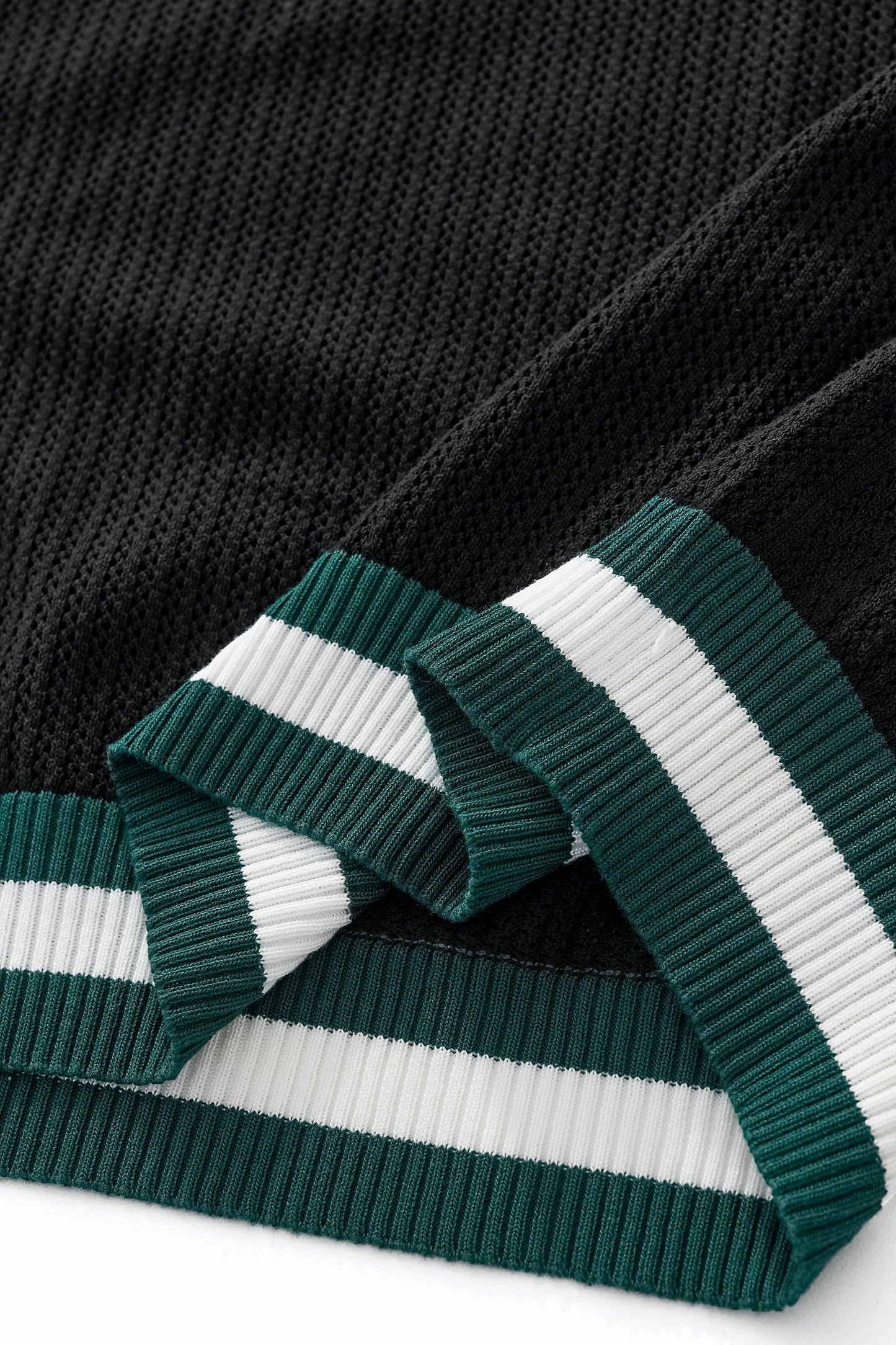 EdgeTrim Mesh Knit Polo BLACK