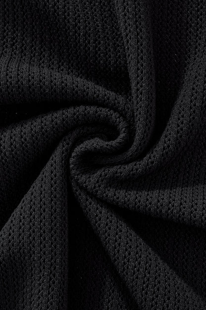 EdgeTrim Mesh Knit Polo BLACK