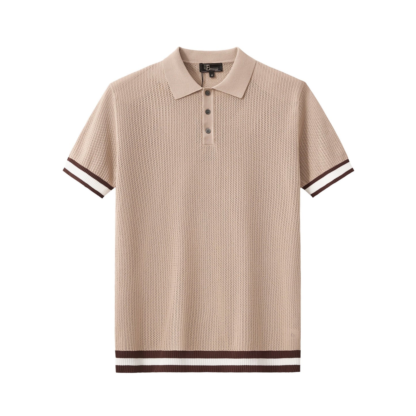 EdgeTrim Mesh Knit Polo KHAKI
