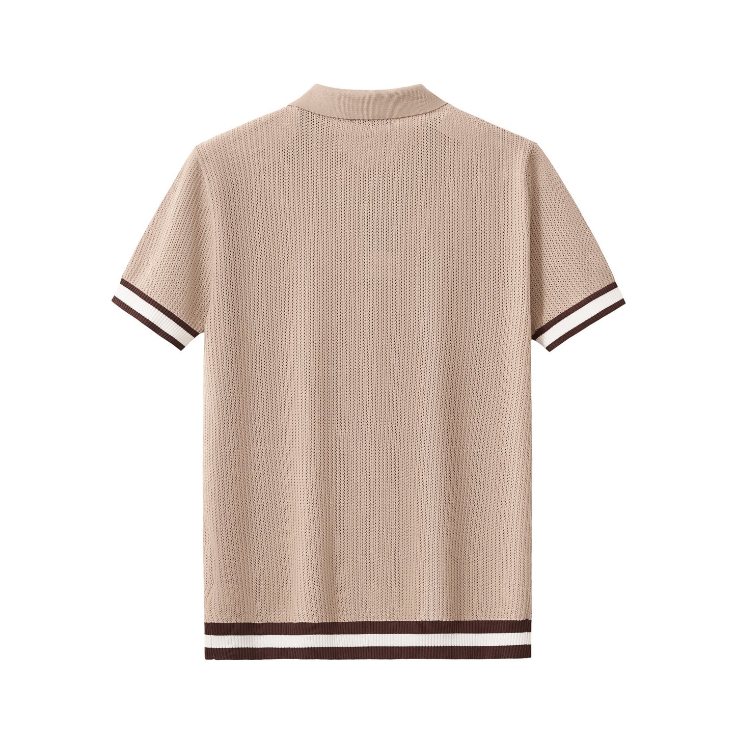 EdgeTrim Mesh Knit Polo KHAKI