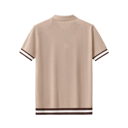 EdgeTrim Mesh Knit Polo KHAKI