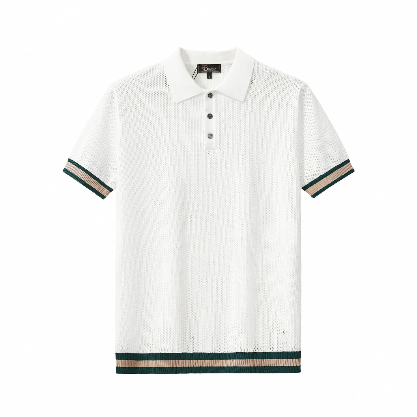 EdgeTrim Mesh Knit Polo WHITE