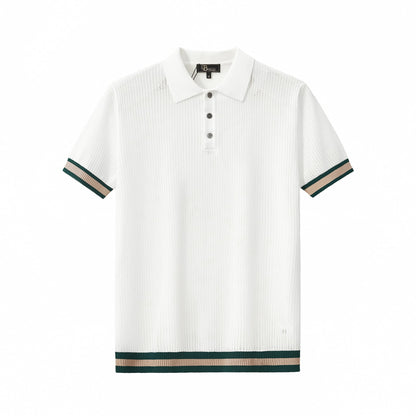 EdgeTrim Mesh Knit Polo WHITE