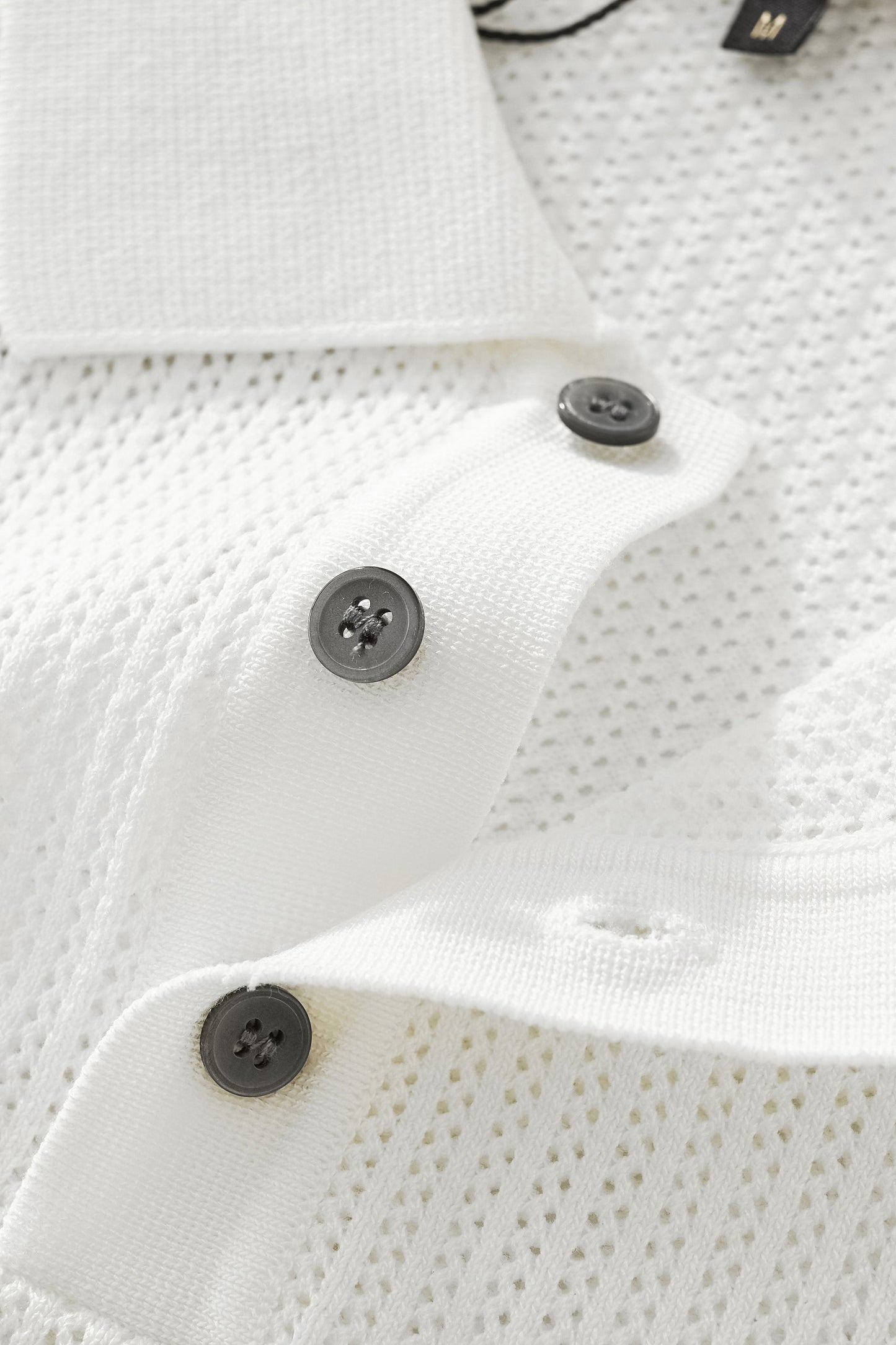 EdgeTrim Mesh Knit Polo WHITE