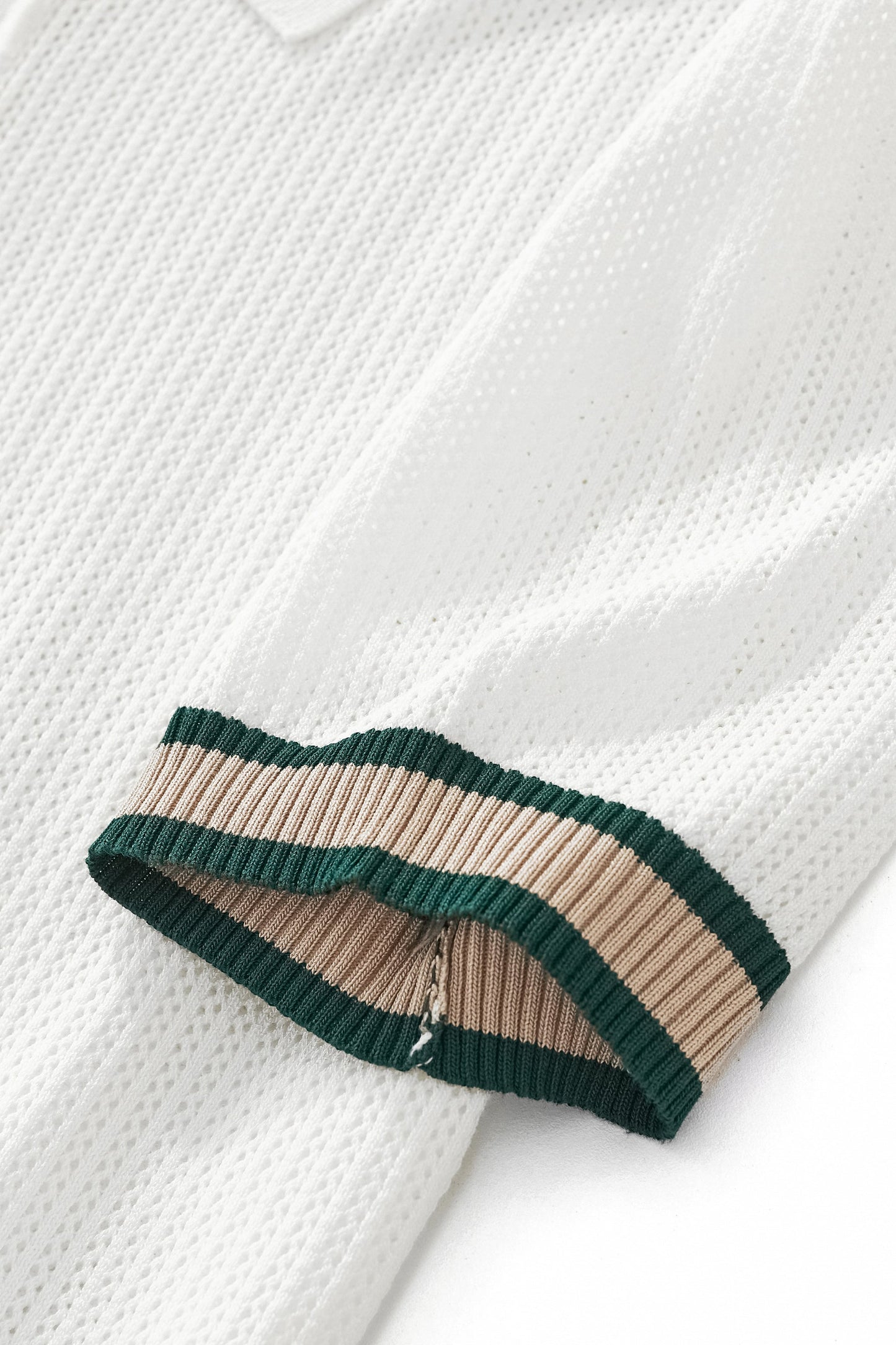 EdgeTrim Mesh Knit Polo WHITE