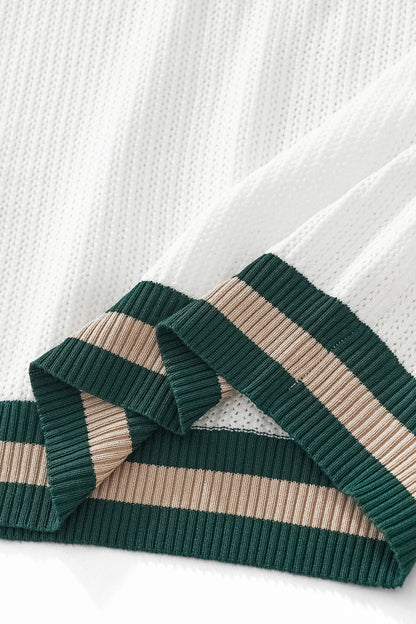 EdgeTrim Mesh Knit Polo WHITE