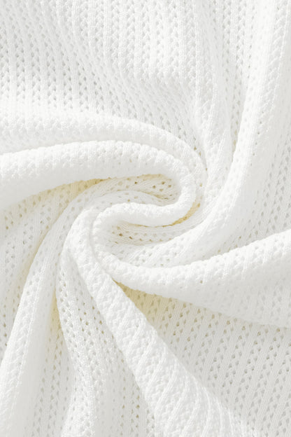 EdgeTrim Mesh Knit Polo WHITE