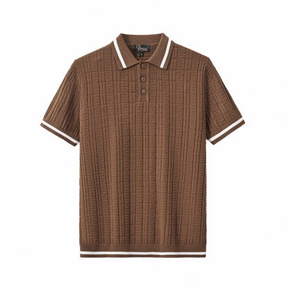 Textura Knit Polo COFFEE
