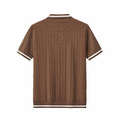 Textura Knit Polo COFFEE