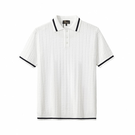 Textura Knit Polo IVORY