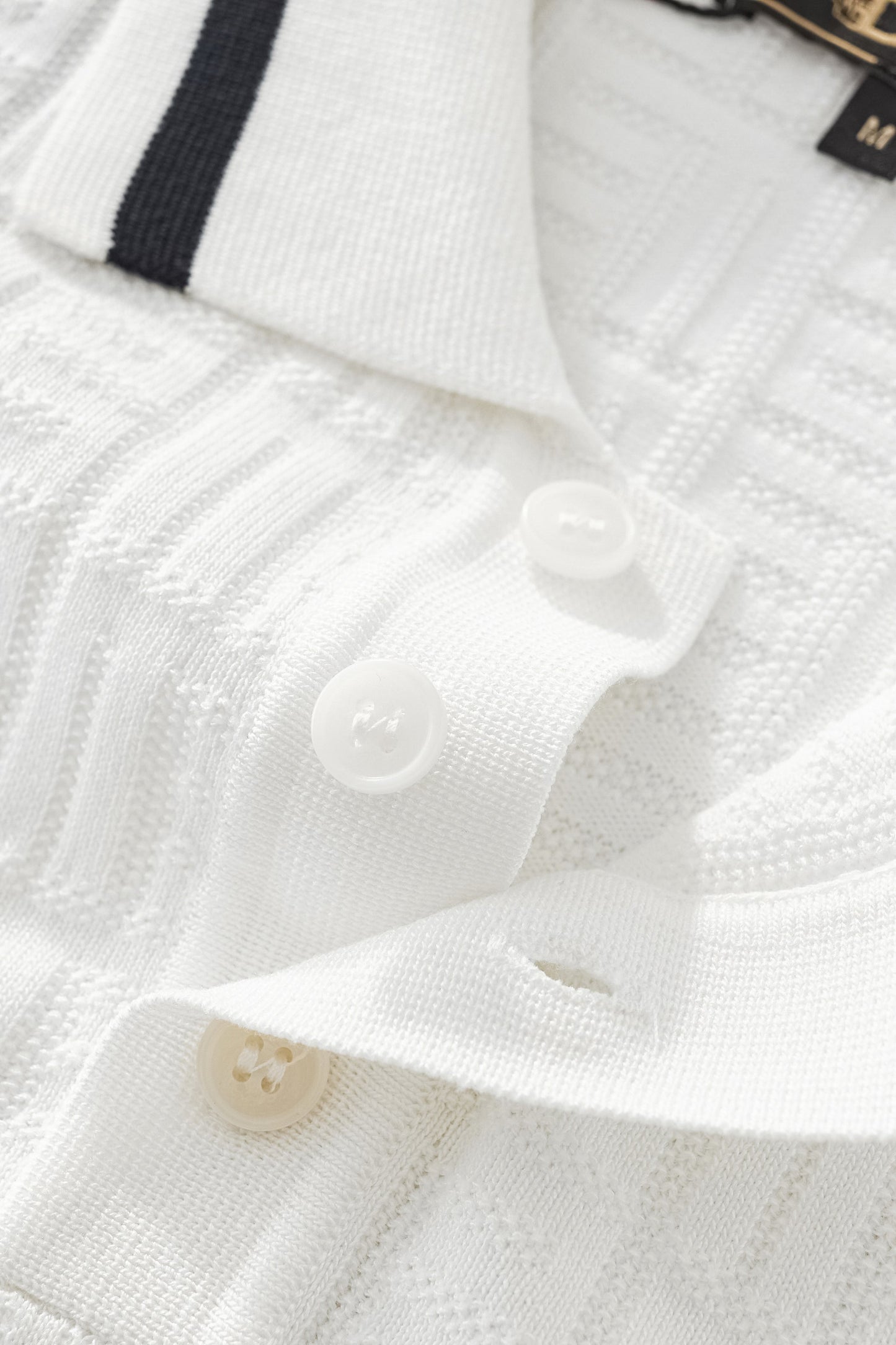 Textura Knit Polo IVORY