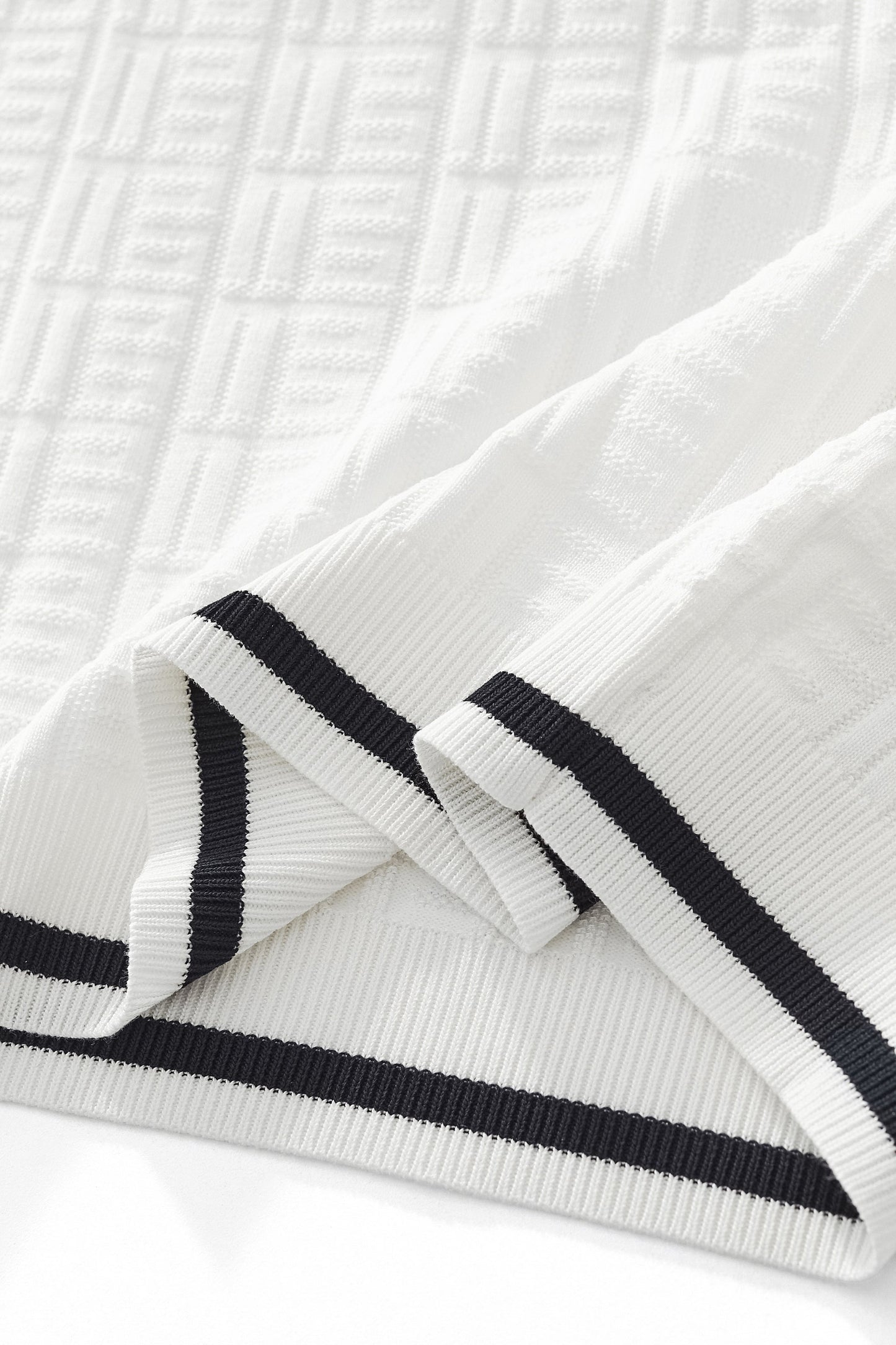 Textura Knit Polo IVORY