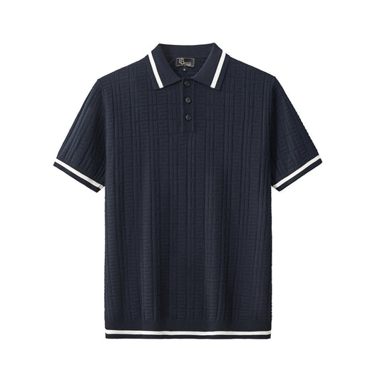 Textura Knit Polo NAVY