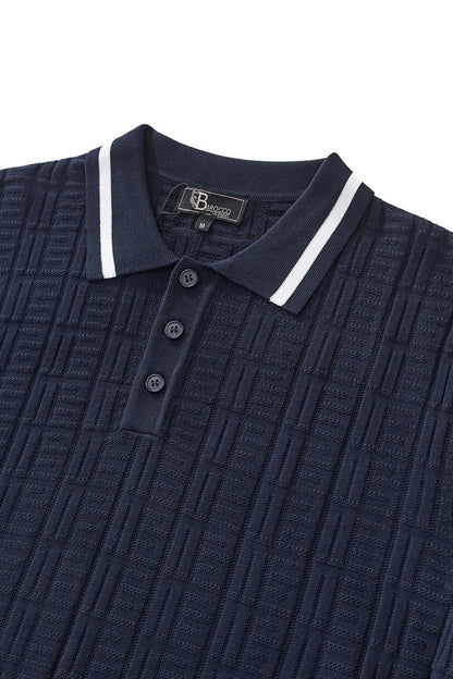 Textura Knit Polo NAVY