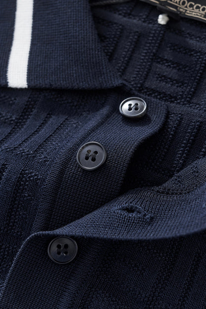 Textura Knit Polo NAVY