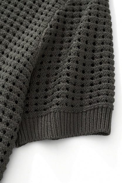 Breeze Mesh Zip Knit SS Shirt ARMY GREEN