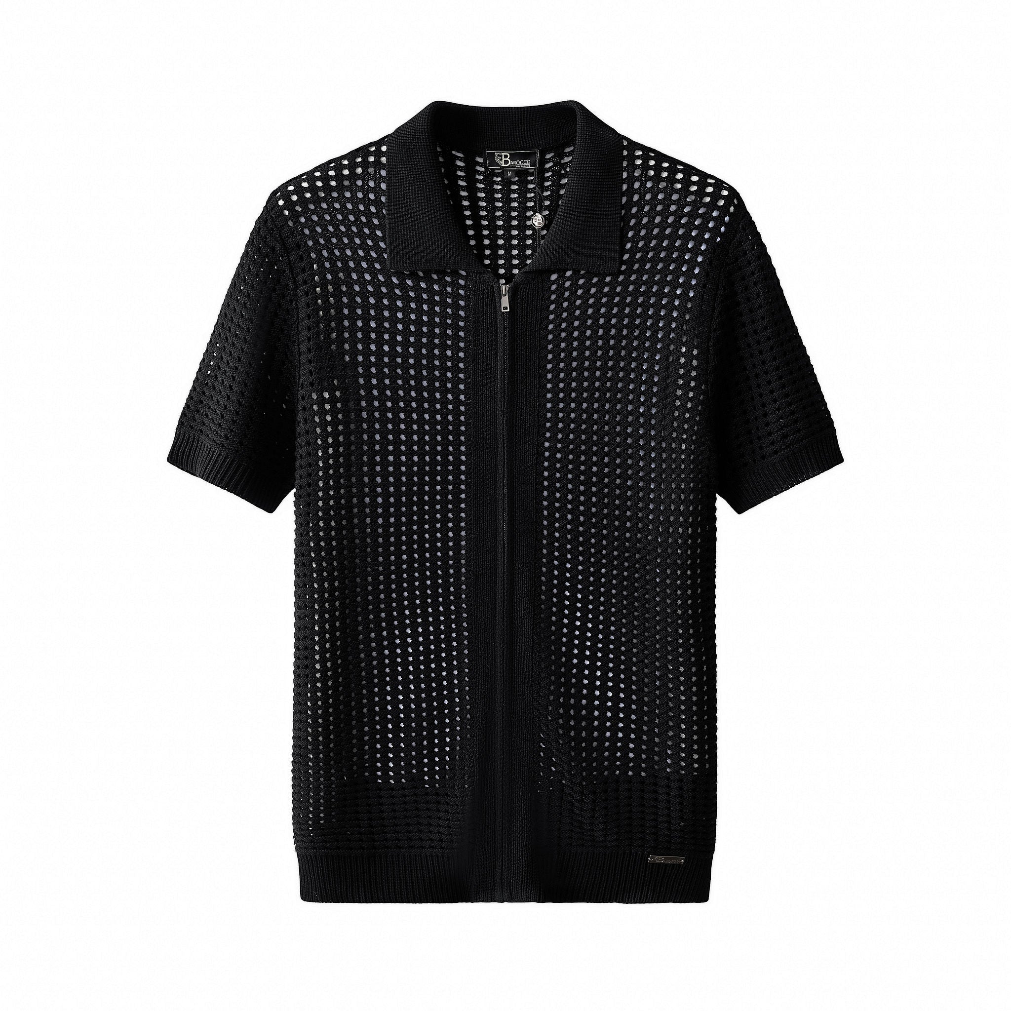 Breeze Mesh Zip SS Shirt BLACK