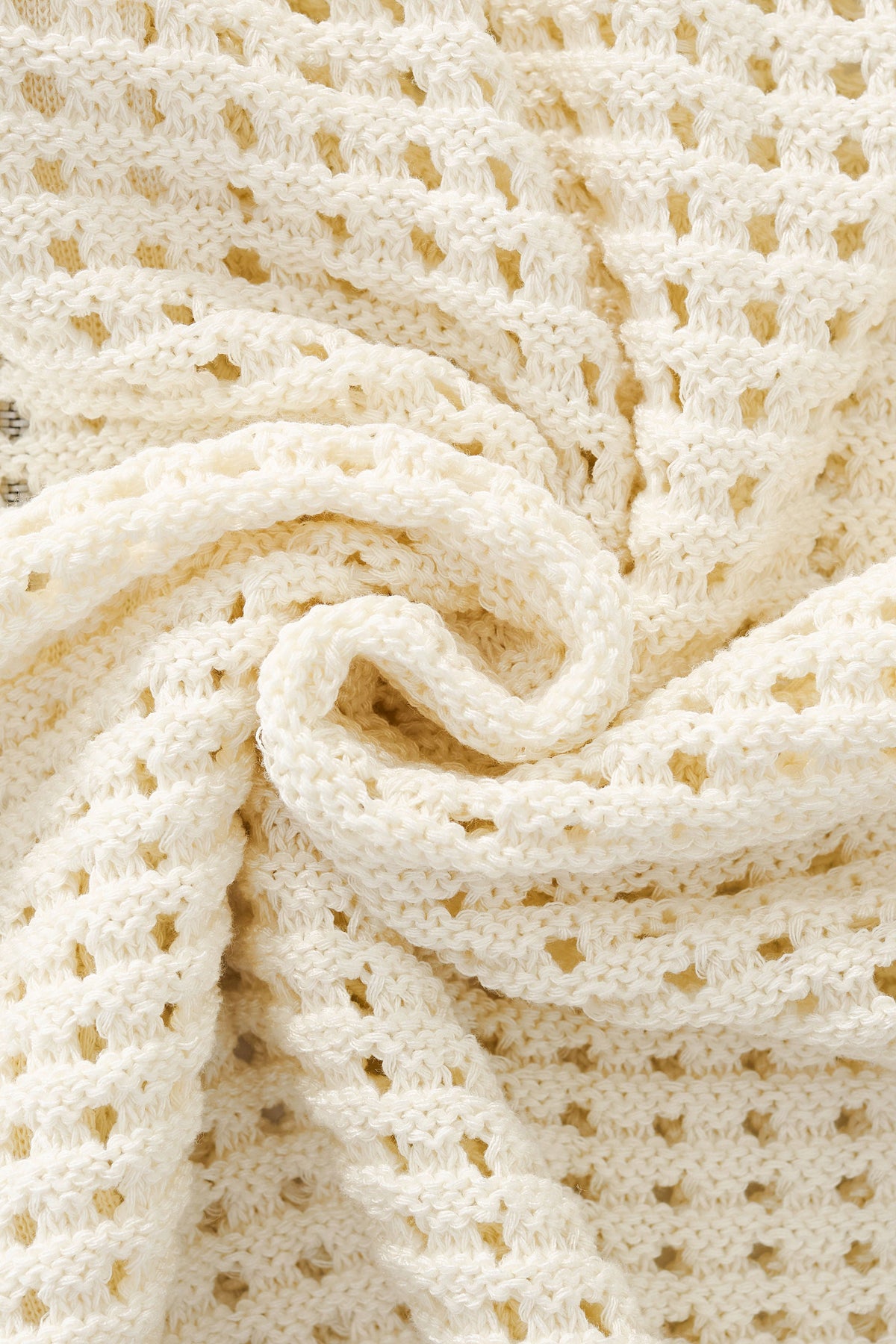 Breeze Mesh Zip Knit SS Shirt IVORY