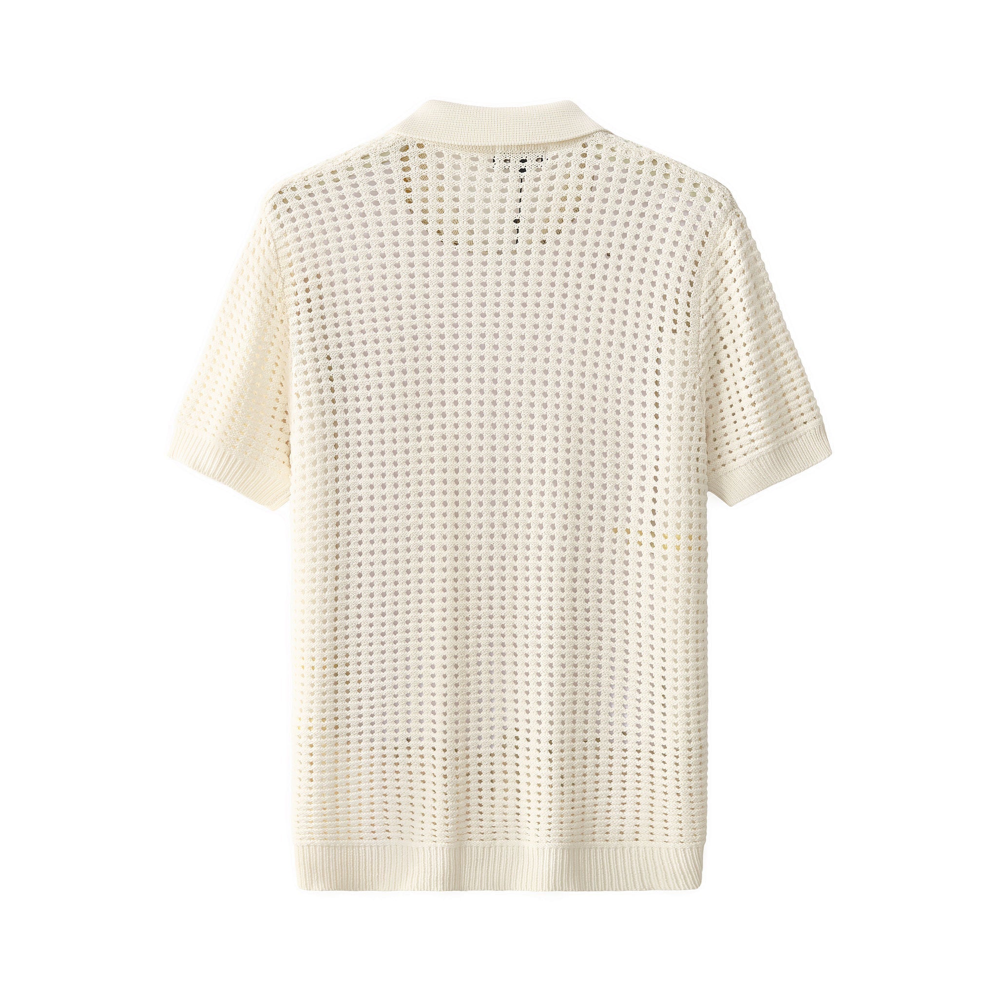 Breeze Mesh Zip SS Shirt IVORY